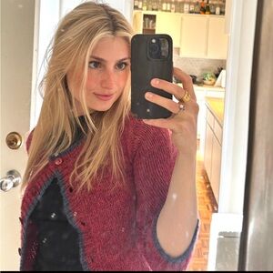 Hand knit wool sweater